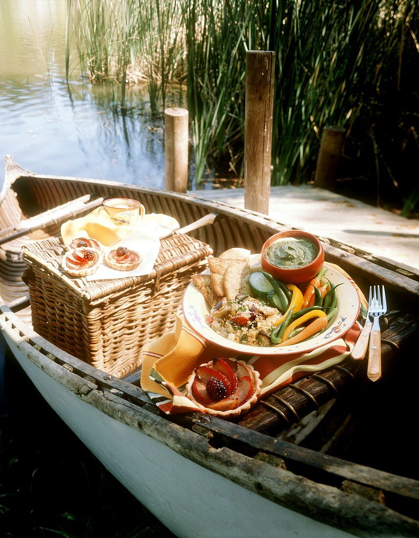 Picnic on a Canoe with Crudite