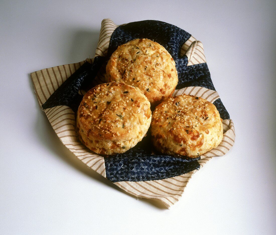 Cheddar and Sesame Biscuits