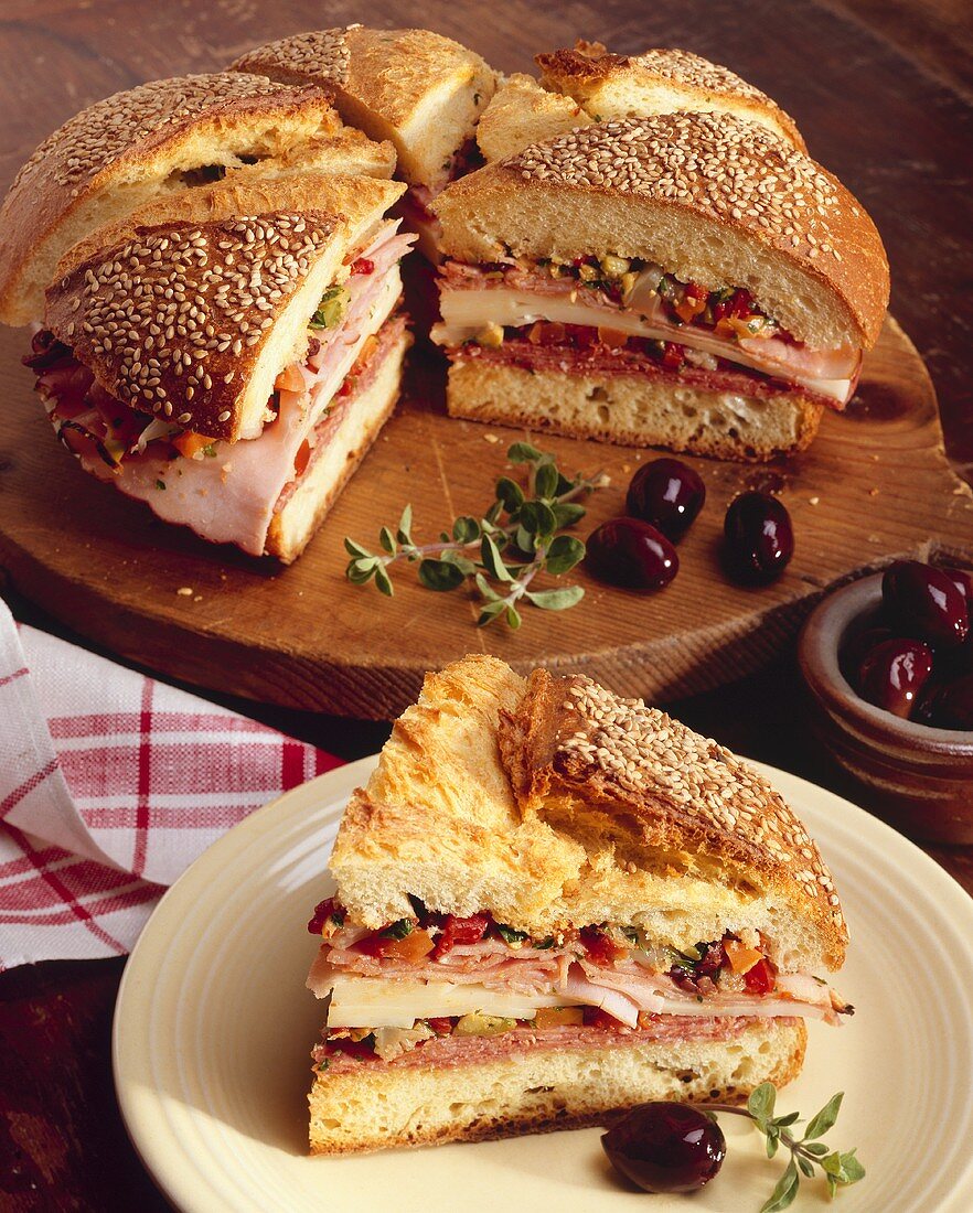 Classic Muffaletta Sandwich