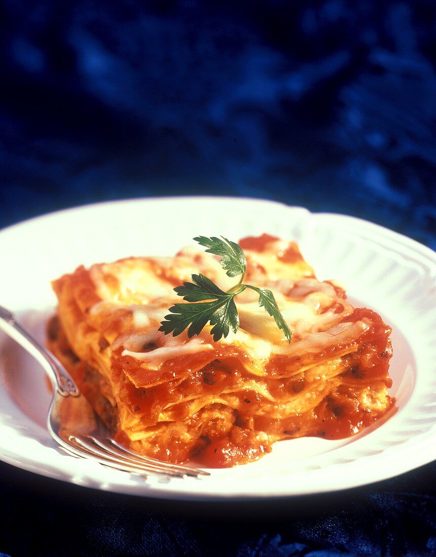 Lasagne mit Hackfleisch und Tomatensauce