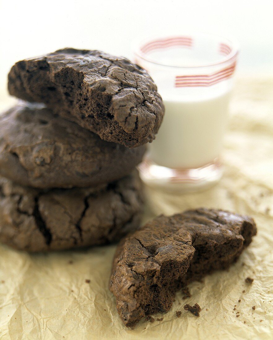 Chocolate Cookies and Milk