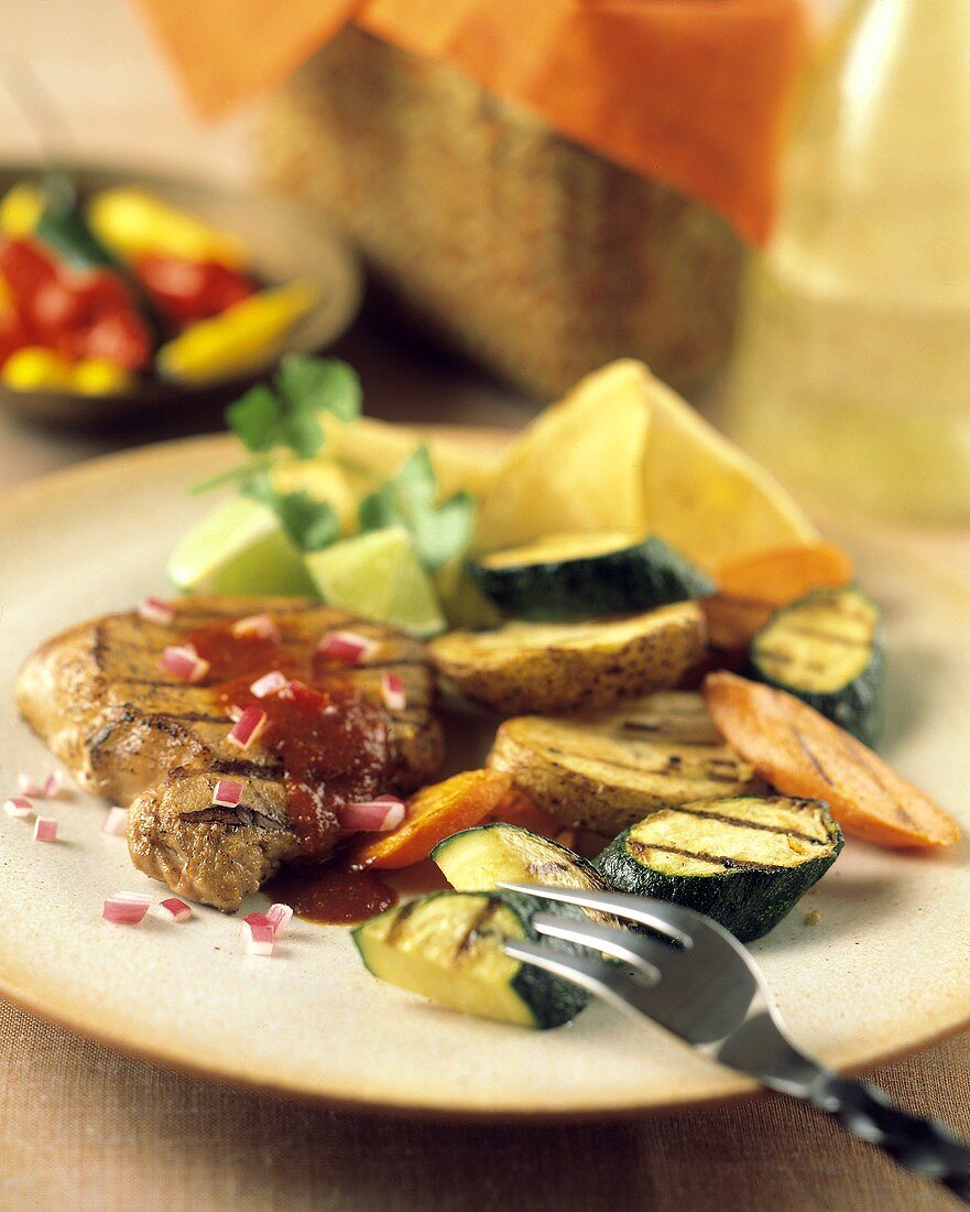 Mexican Grilled Pork and Vegetables