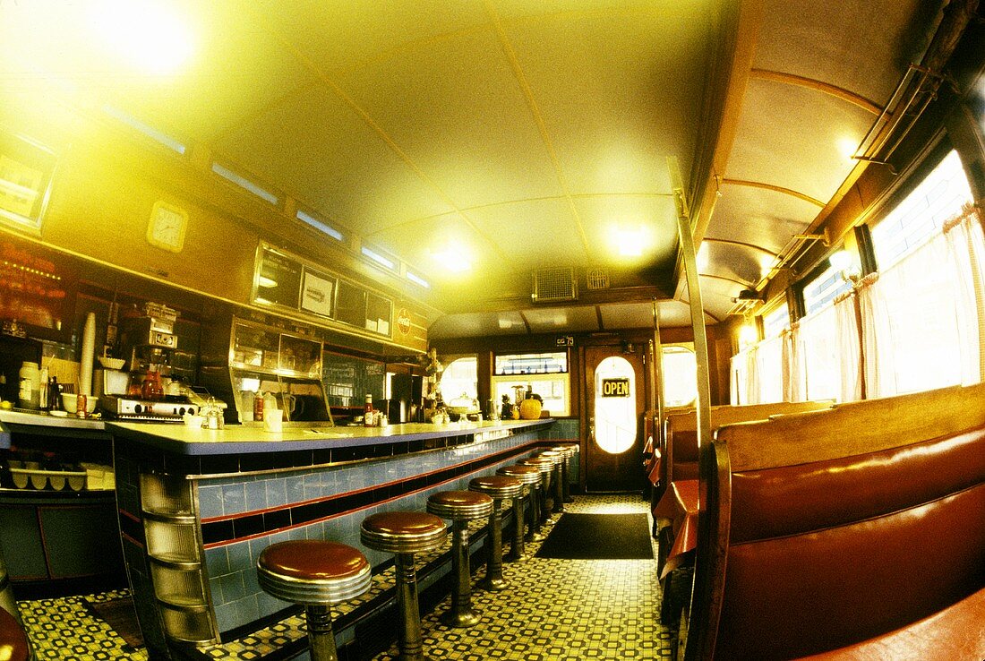 The Inside of a Diner without Customers