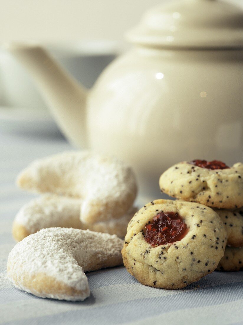 Crescent Cookies and Thumbprints