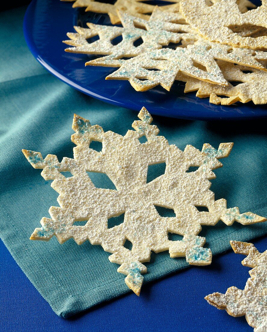 Thin Sugared Snowflake Cookies