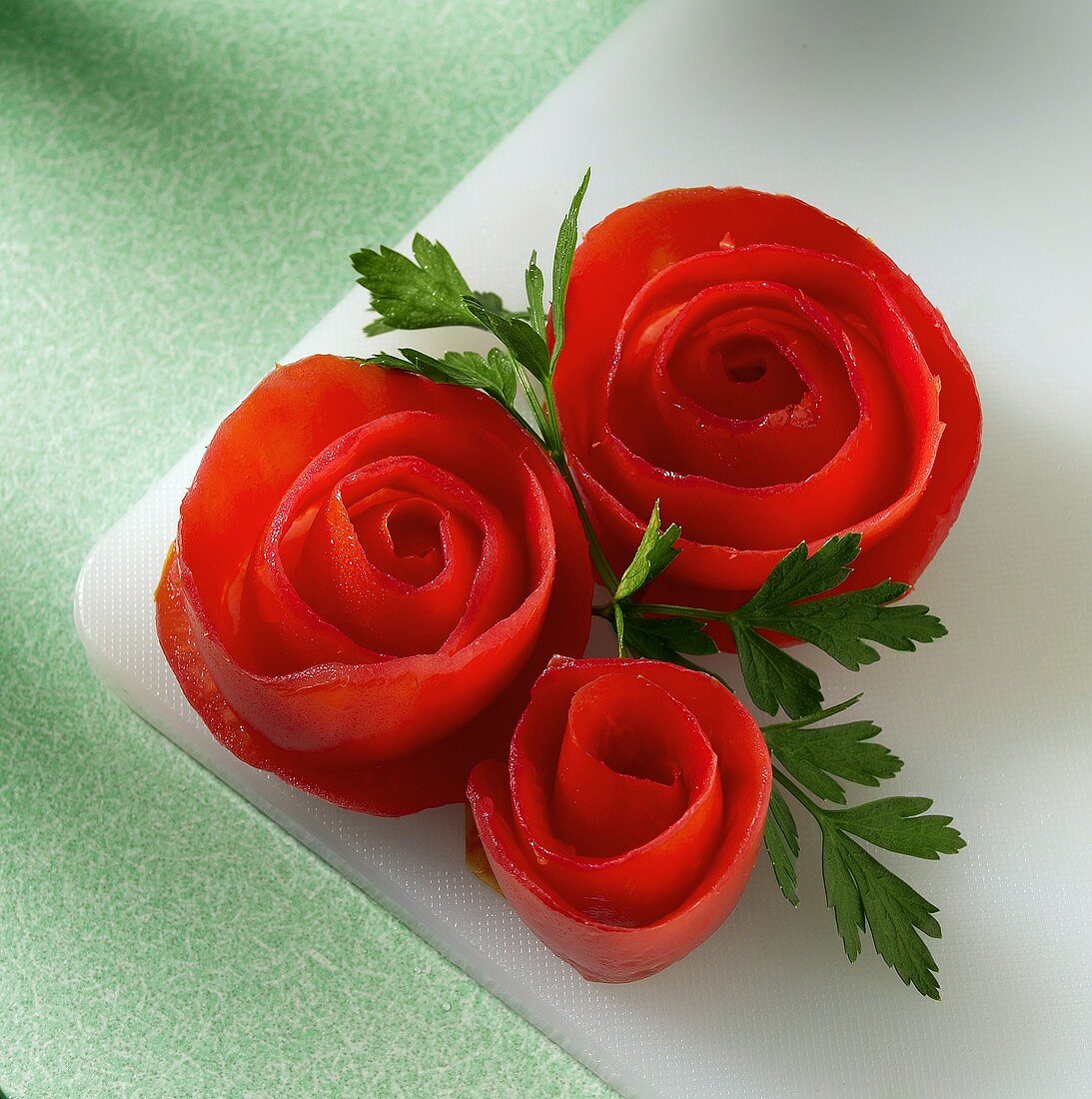 Tomato Roses Garnish