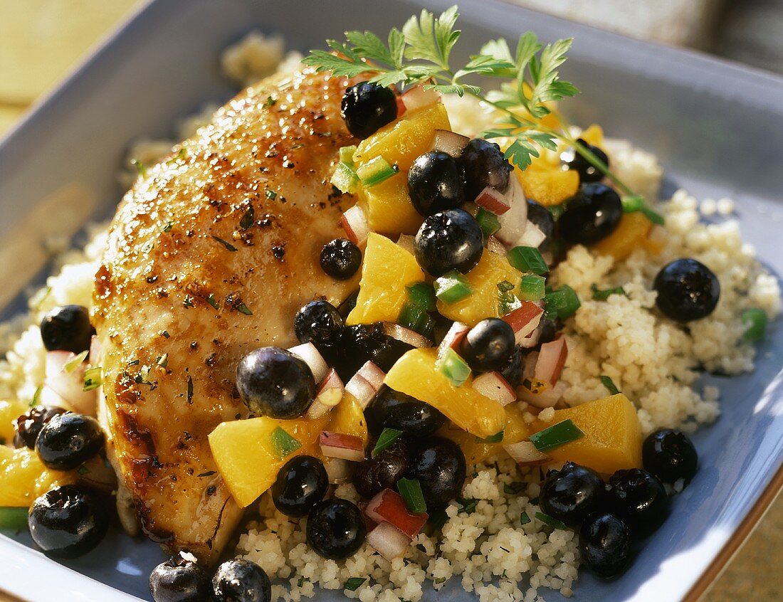 Chicken Breast with Couscous and Fruit Salsa