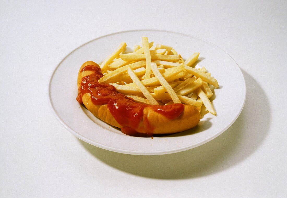 Currywurst mit Pommes frites