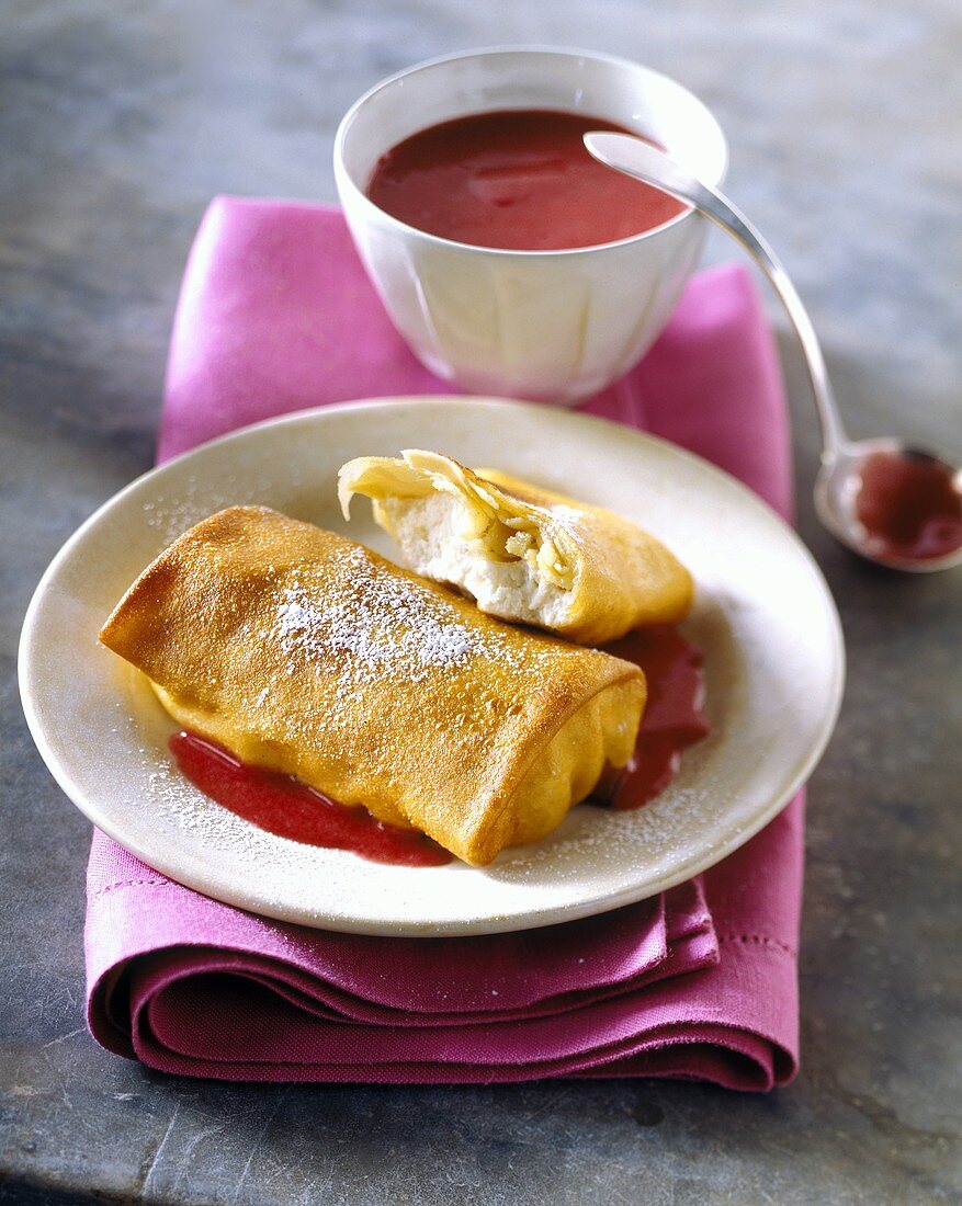 Cheese Blintzes (filled cheese pancakes for Shavuot, Israel)