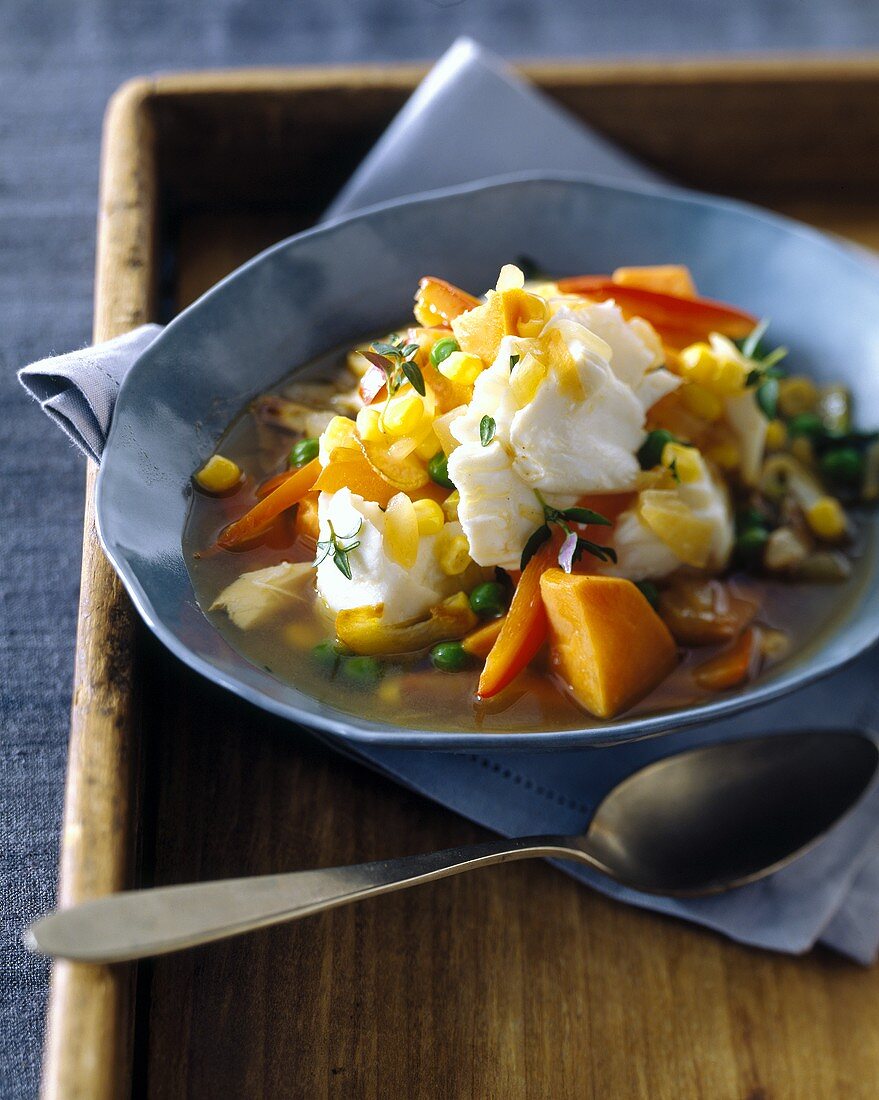 Cod and vegetable stew