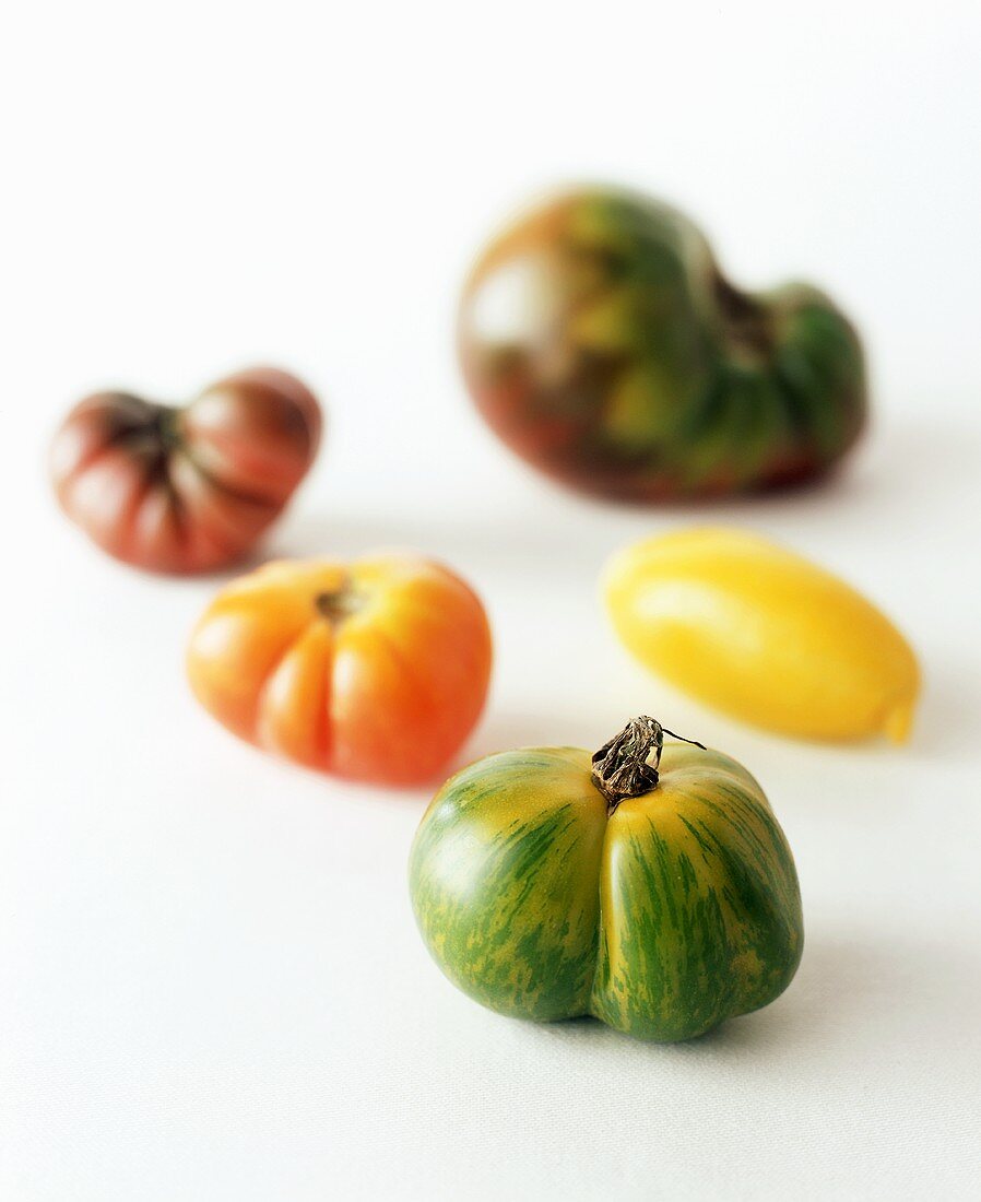 Fünf Heirloom Tomaten