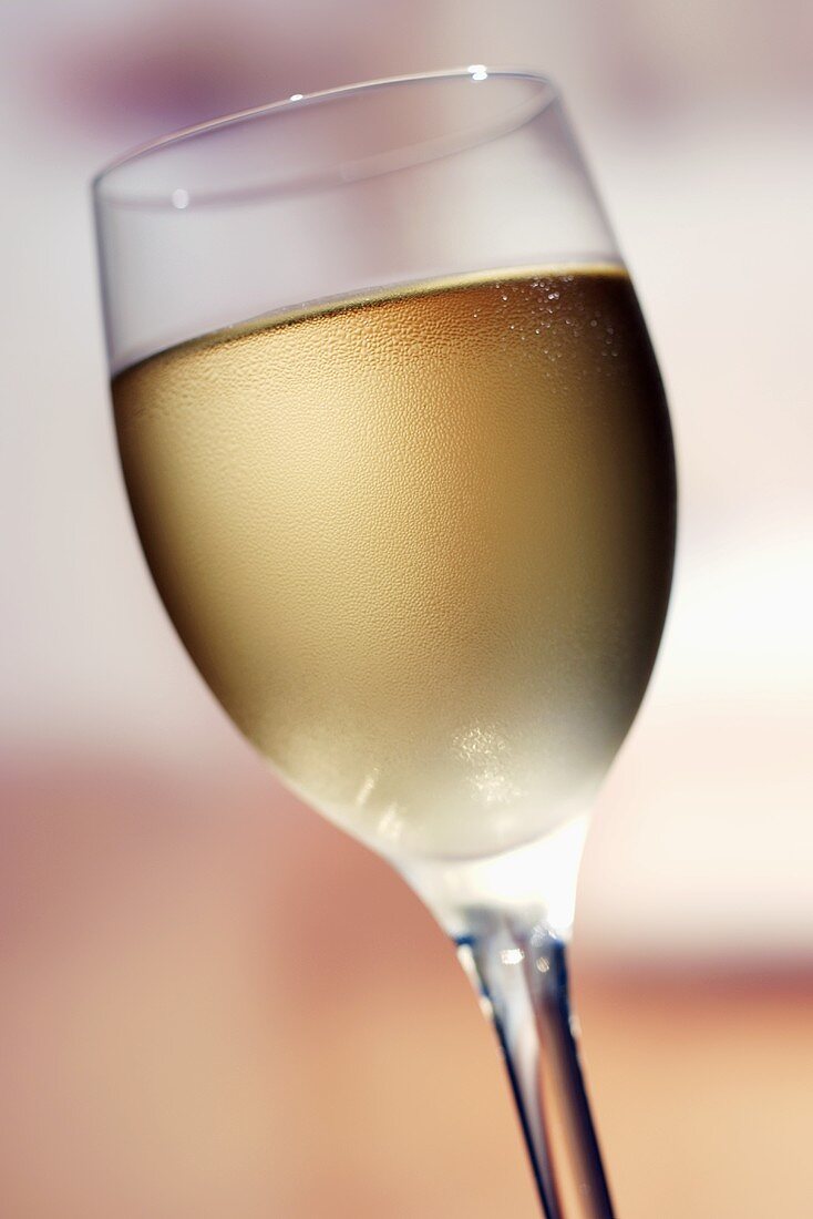 A glass of white wine