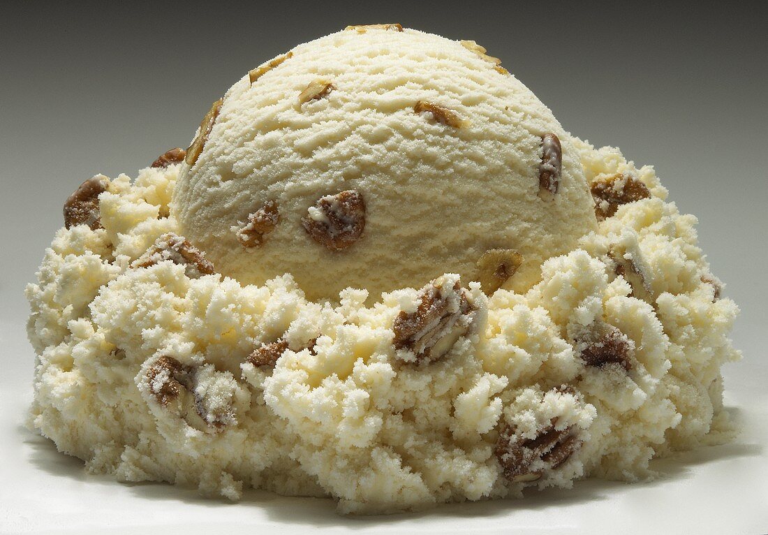 A Single Scoop of Buttered Pecan Ice Cream