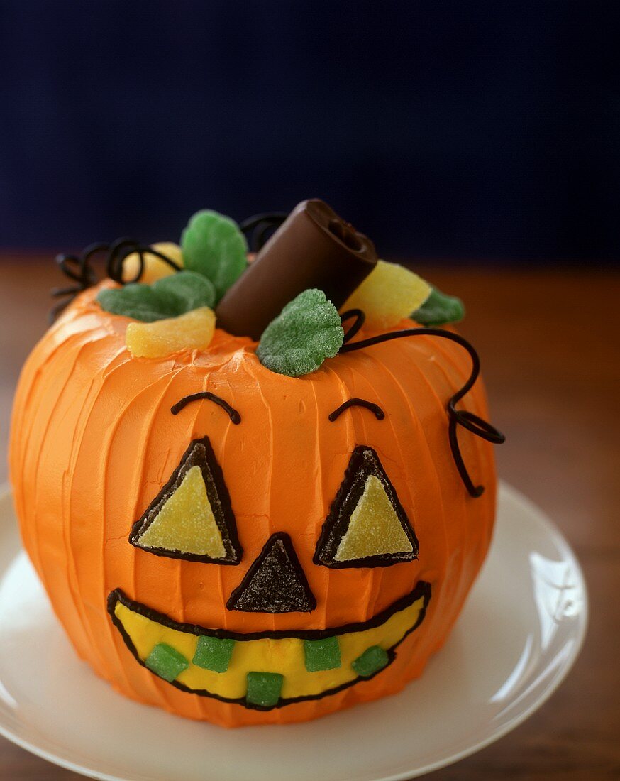 Jack O'Lantern Kuchen zu Halloween