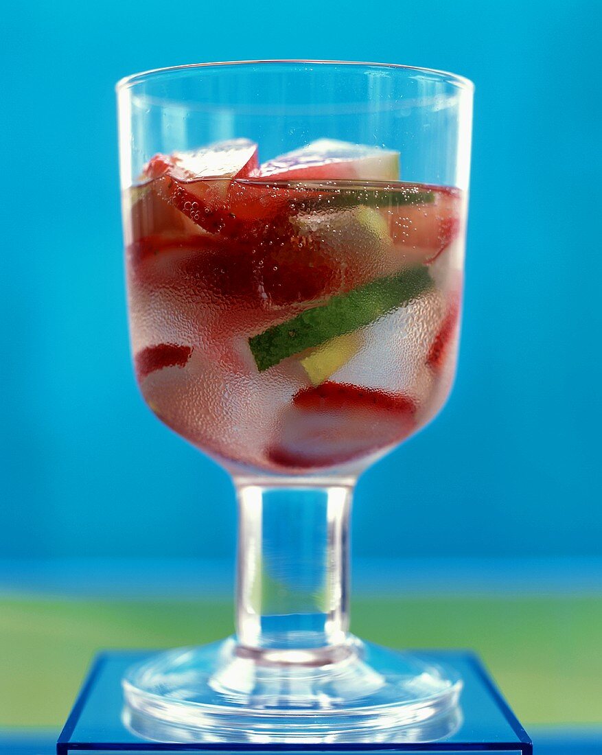 Summer Fruit and Prosecco Cocktail