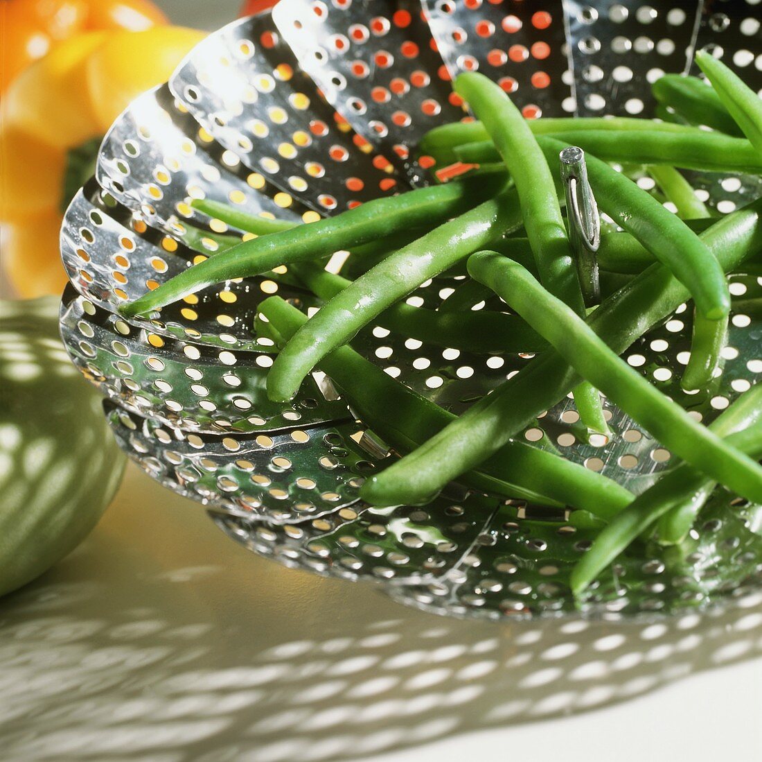 Green Beans in a Vegetable Steamer