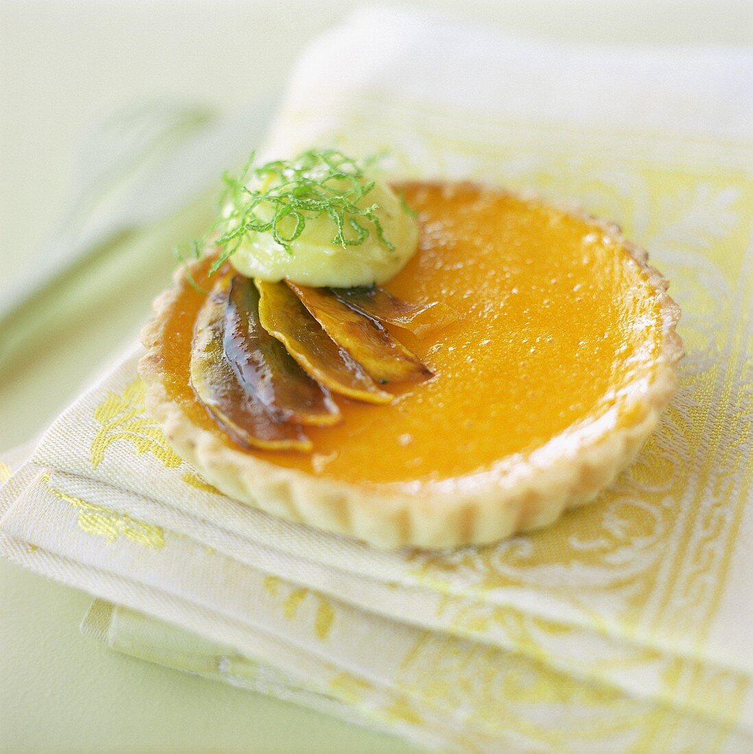 Lime and Mango Tart with Lime Curd and Broiled Mangoes