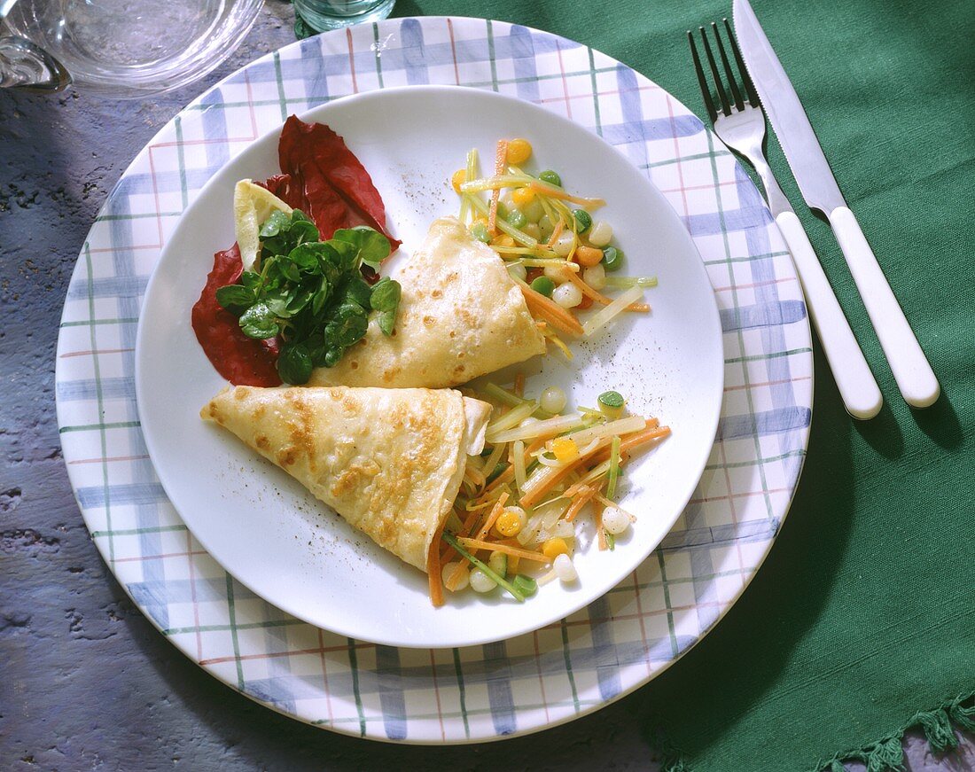 Crepes with Vegetable Filling