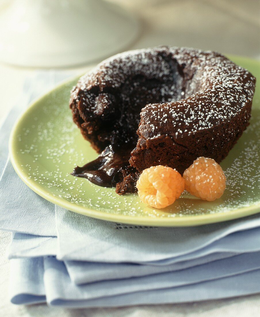 Schokoladentörtchen mit flüssigem Schokokern