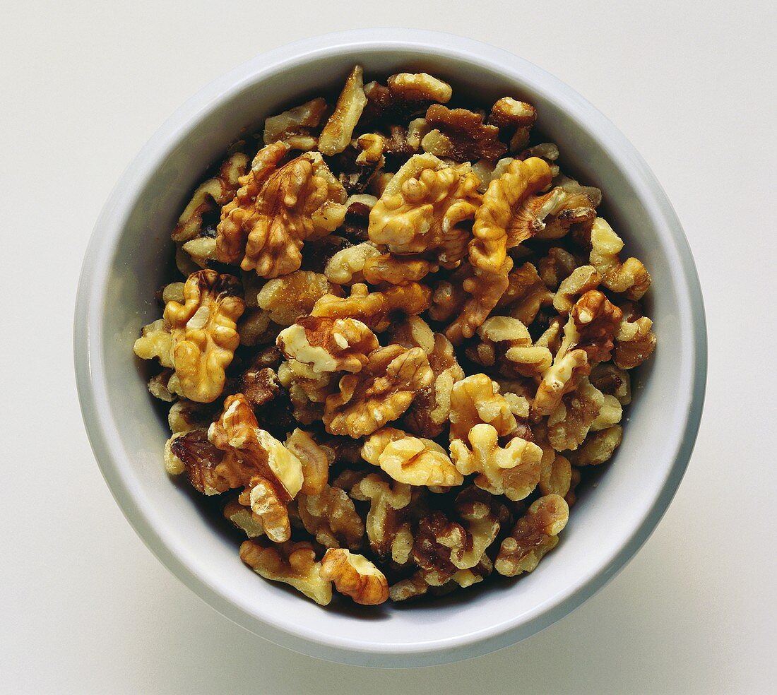 Shelled Walnuts in a Bowl