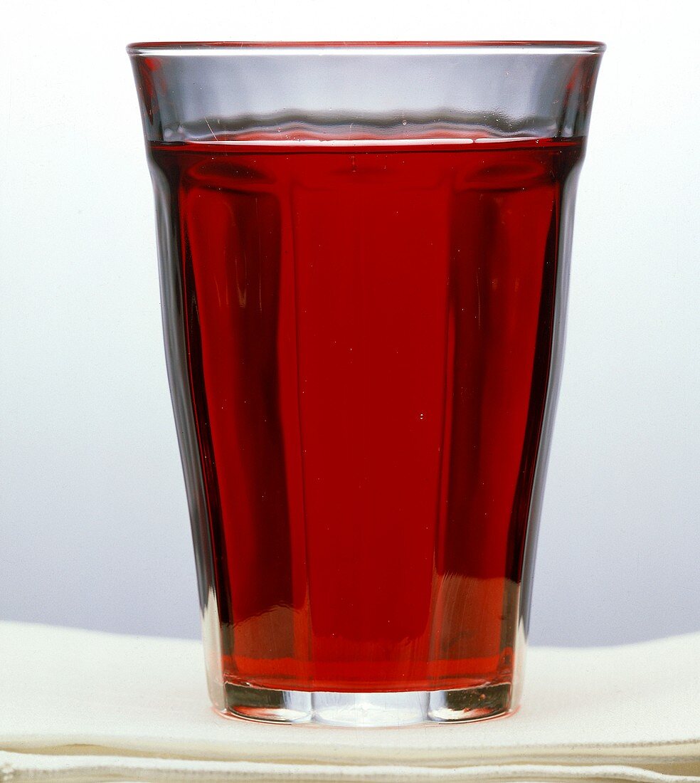 A Single Glass of Cranberry Juice