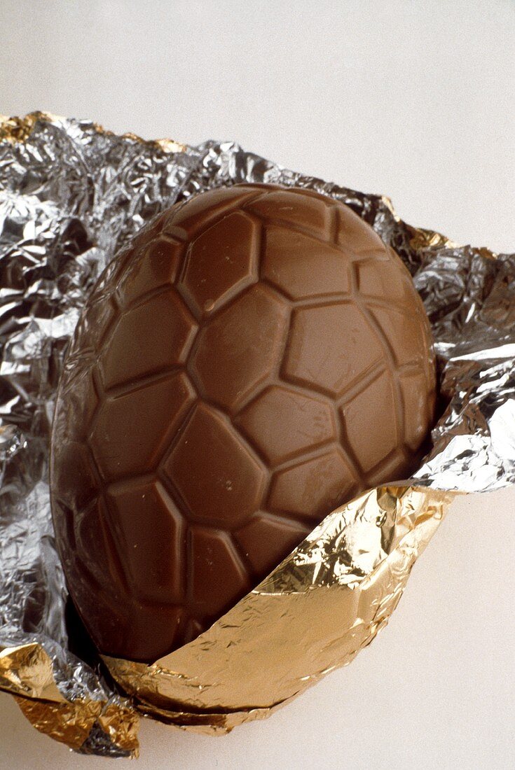 Chocolate Easter Egg in Gold Foil