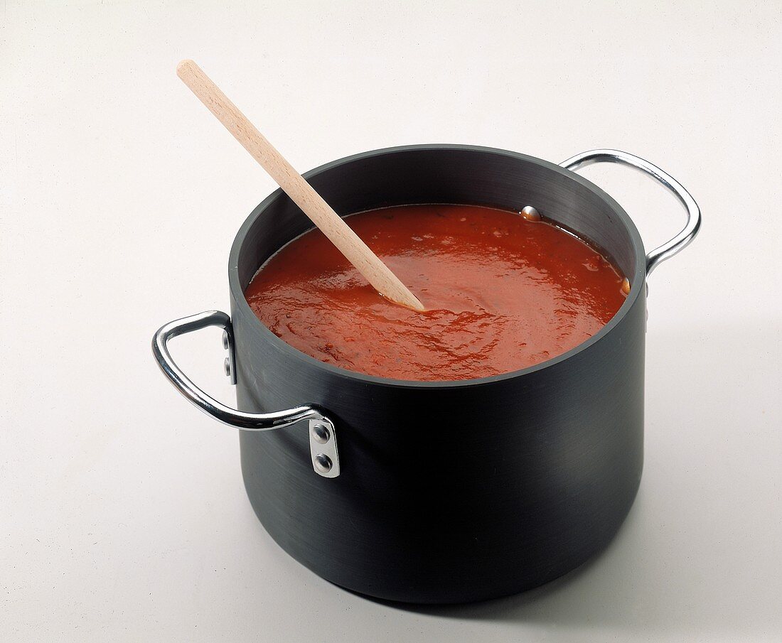 A Pot of Tomato Sauce