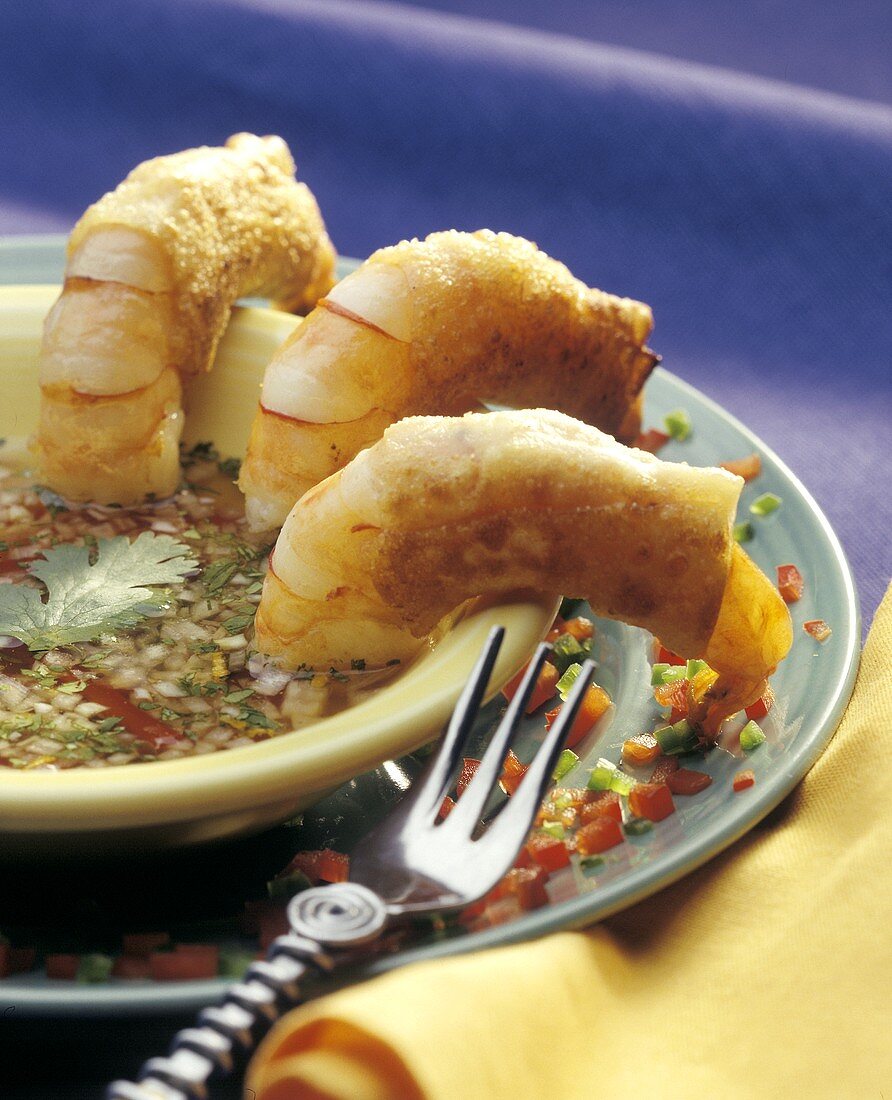 Shrimp with Spicy Dipping Sauce