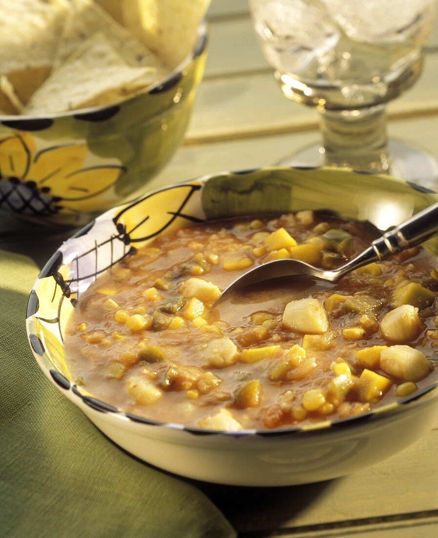 Scallop Stew in a Bowl