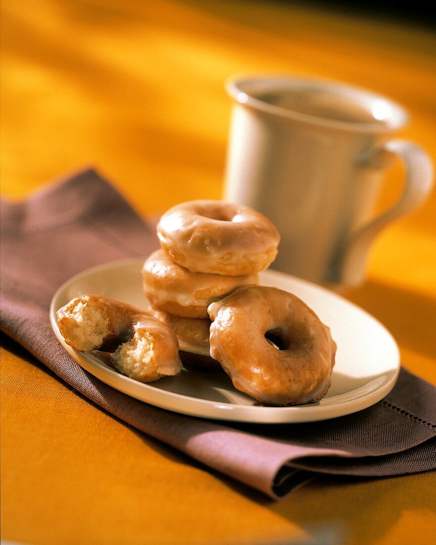 Sugar Glazed Donuts For Coffee Break