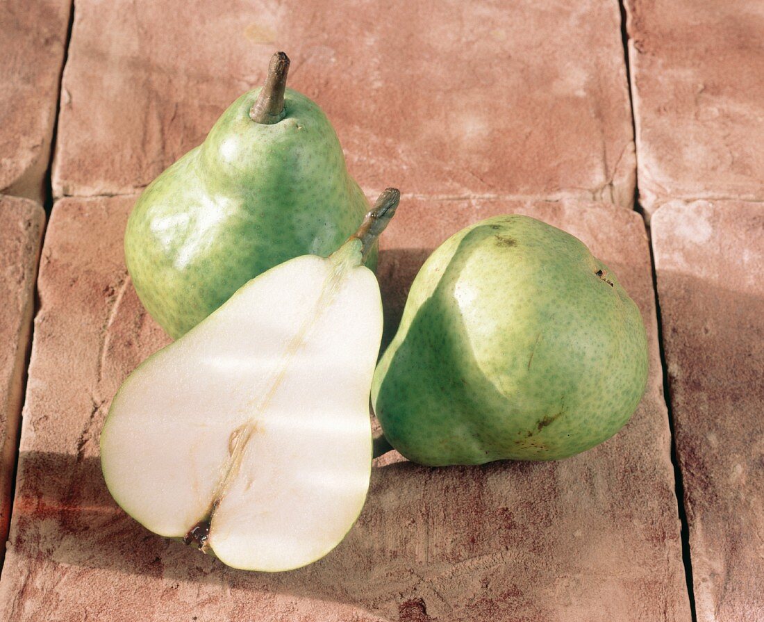 Two Whole Pears with Half a Pear
