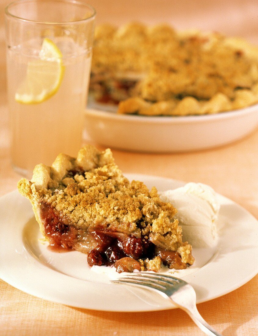 A Slice of Cranberry Apple Pie; Crumb Topping