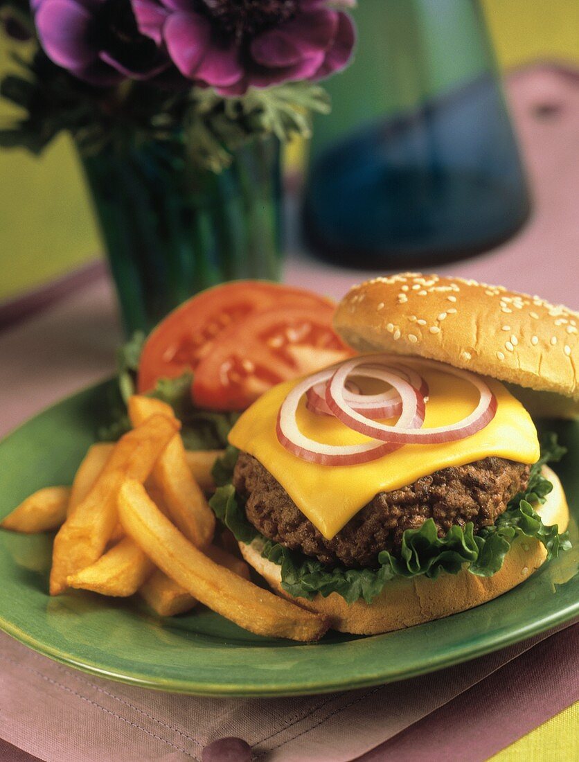 Cheeseburger & Pommes frites