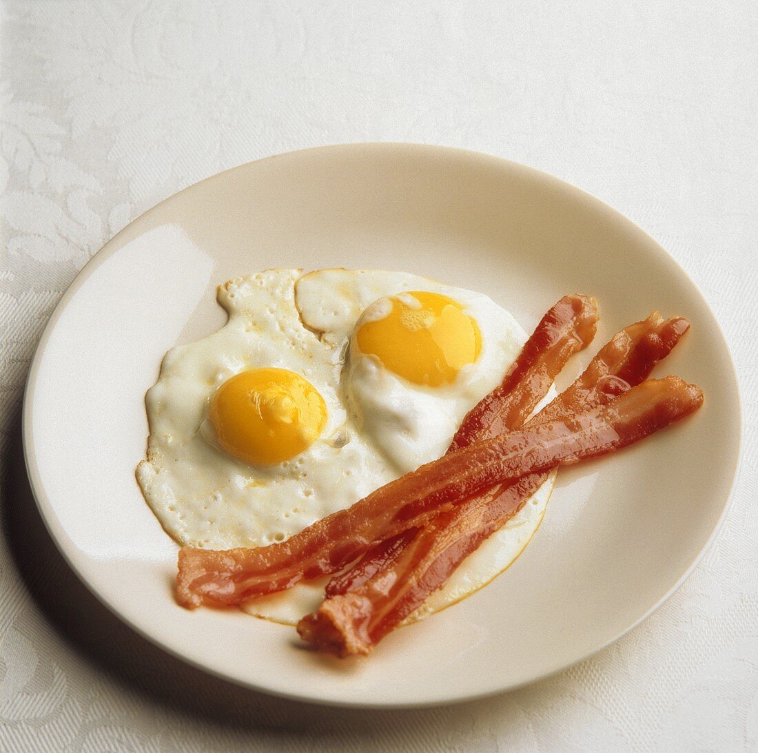 Two Fried Eggs with Bacon
