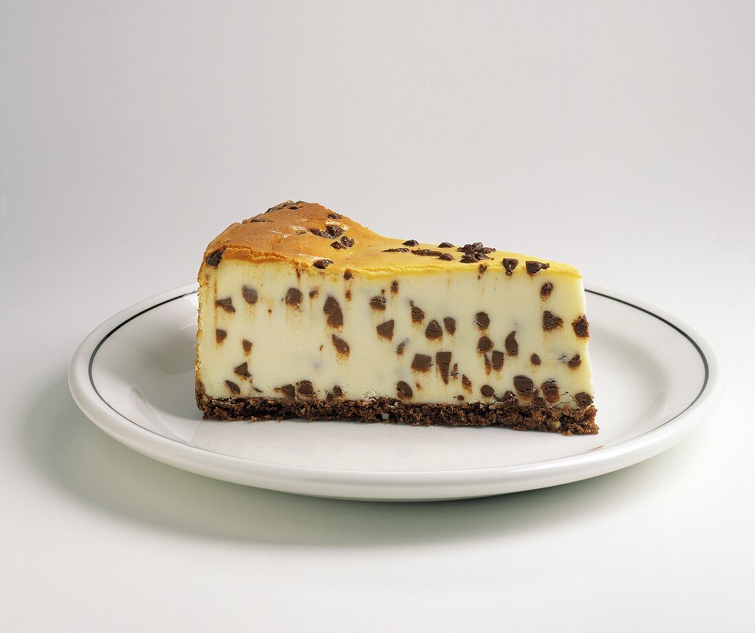 A Slice of Chocolate Chip Cheesecake