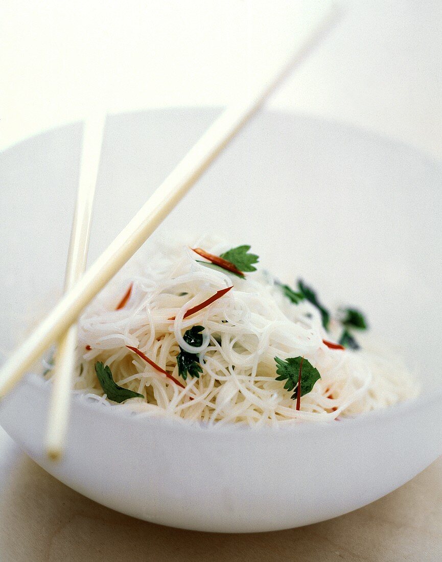 Asian Noodles with Chopsticks