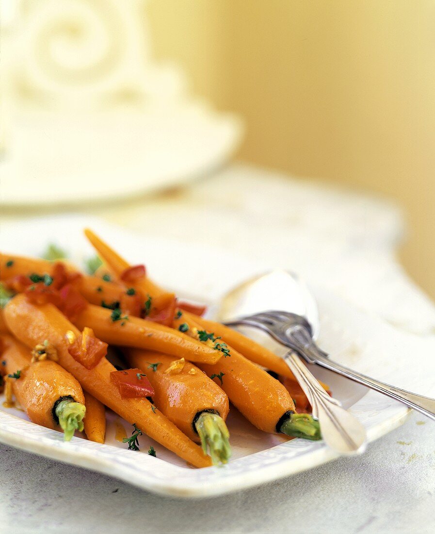Glazed Carrots with Peppers