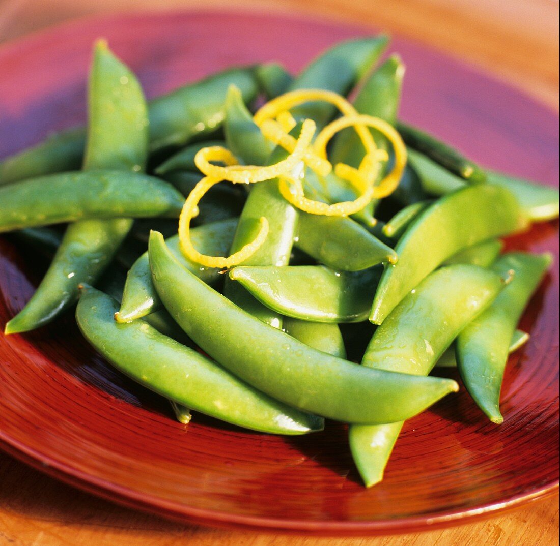 Snap Peas with Lemon Zest