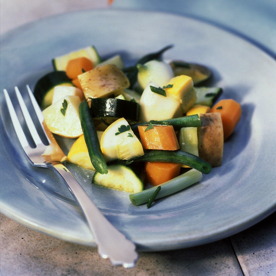 Squash Carrots Beans and Potatoes with Herbs