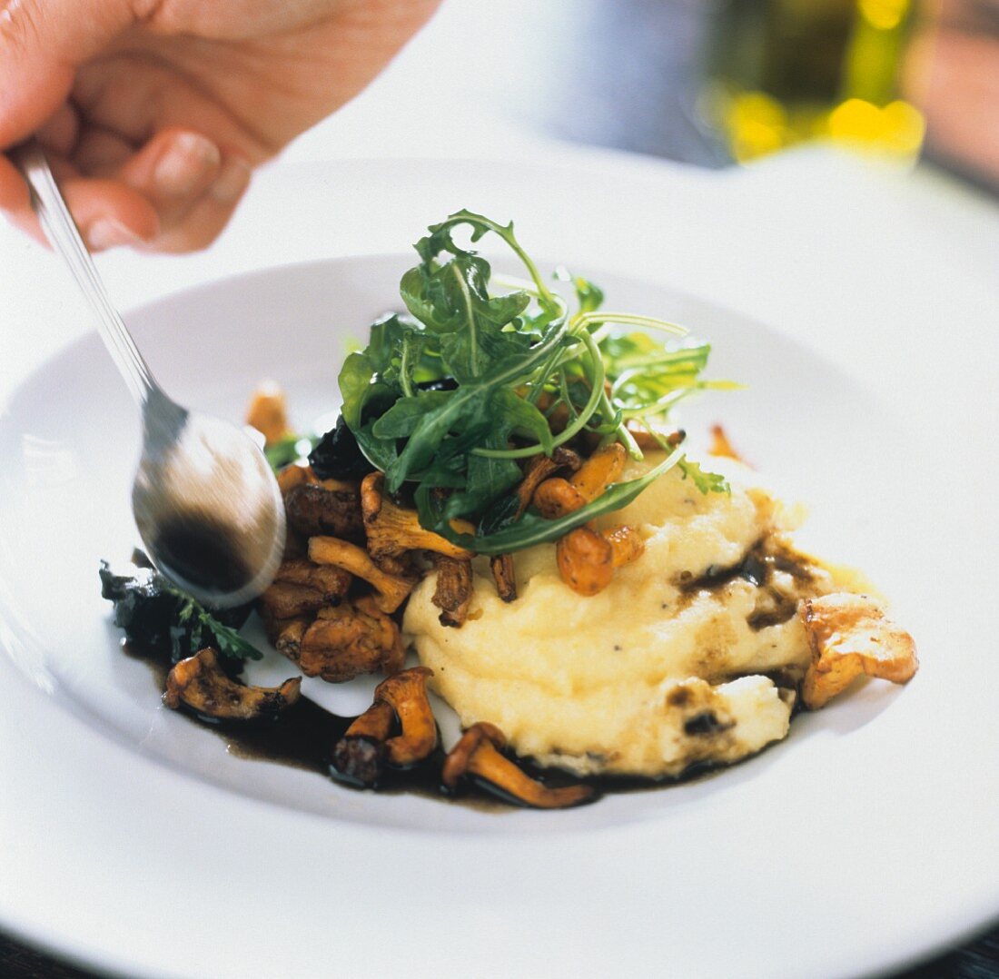 Eating Polenta with Wild Mushrooms