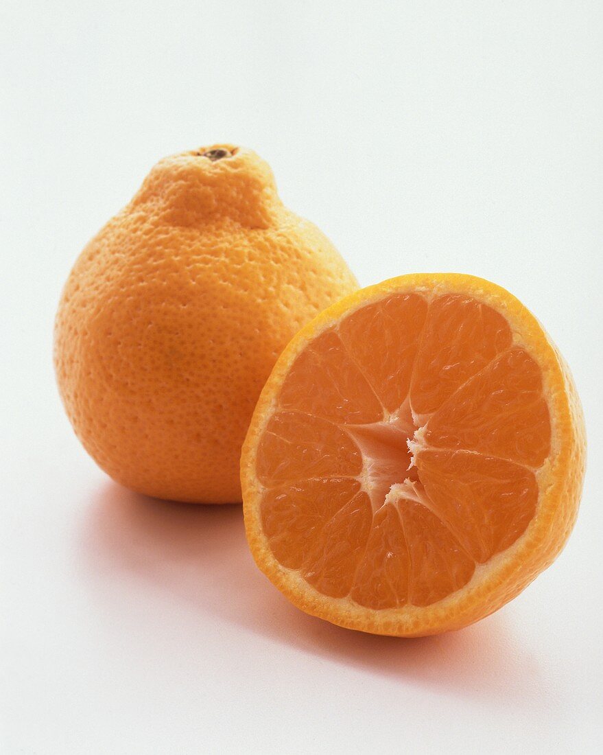 Mandarin Oranges; One Cut in Half