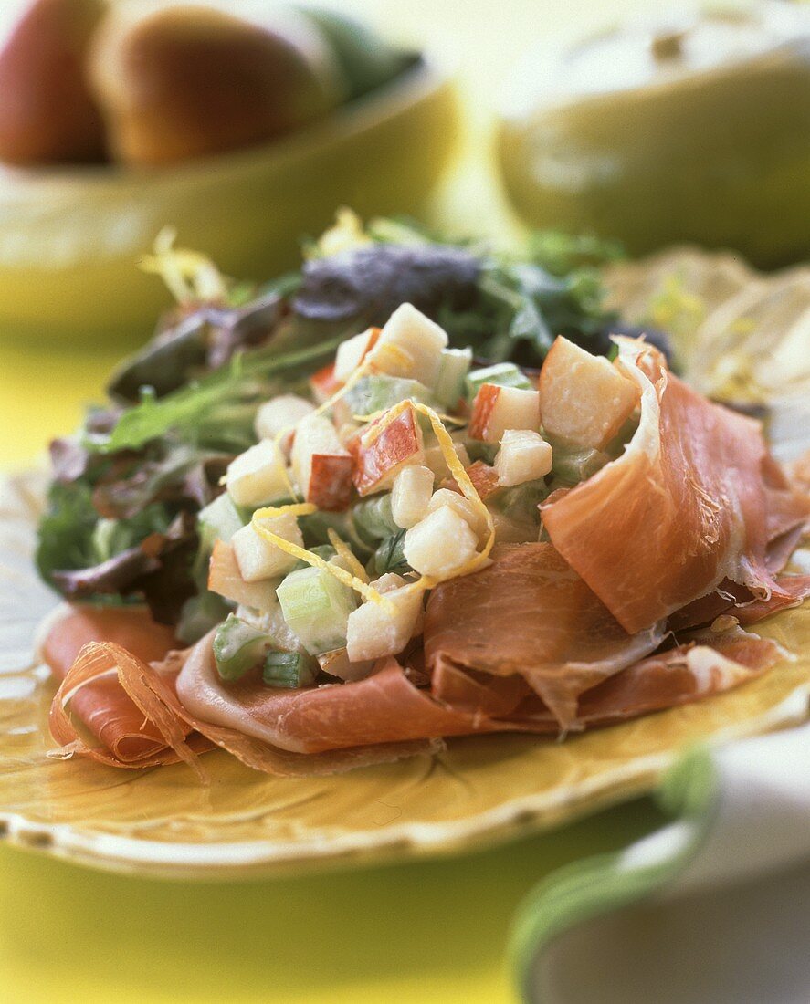 Waldorf Salad with Prosciutto