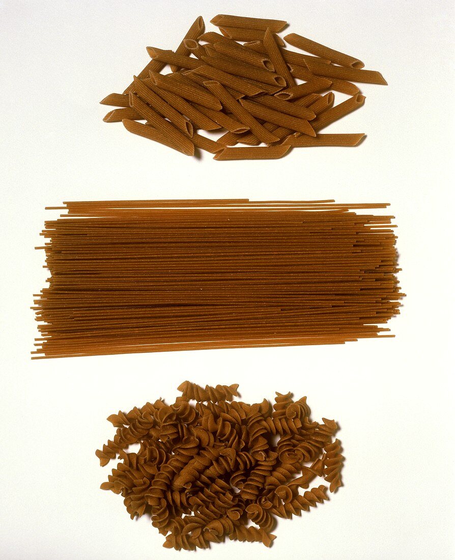 Assorted Types of Whole Wheat Pasta