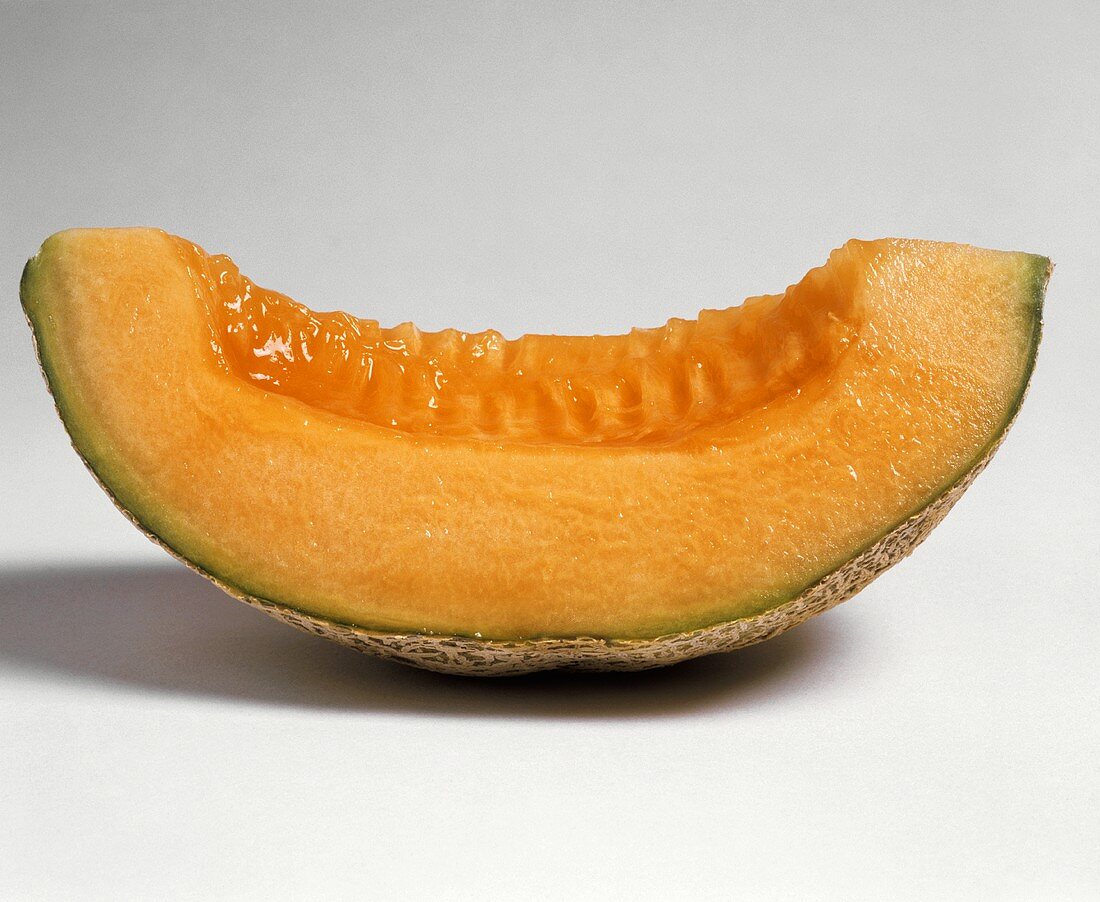 Eine Cantaloupemelonenspalte