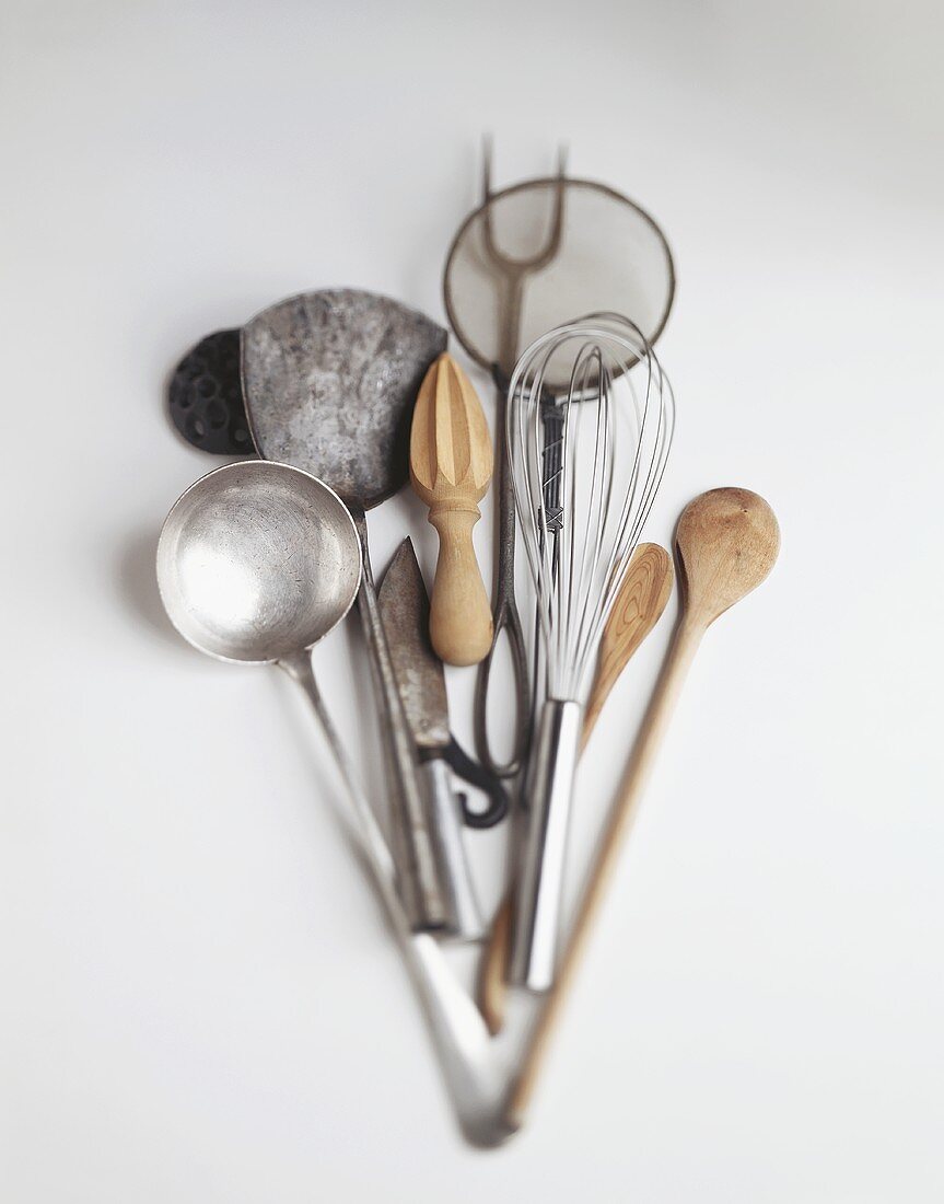 An assortment of kitchen tools
