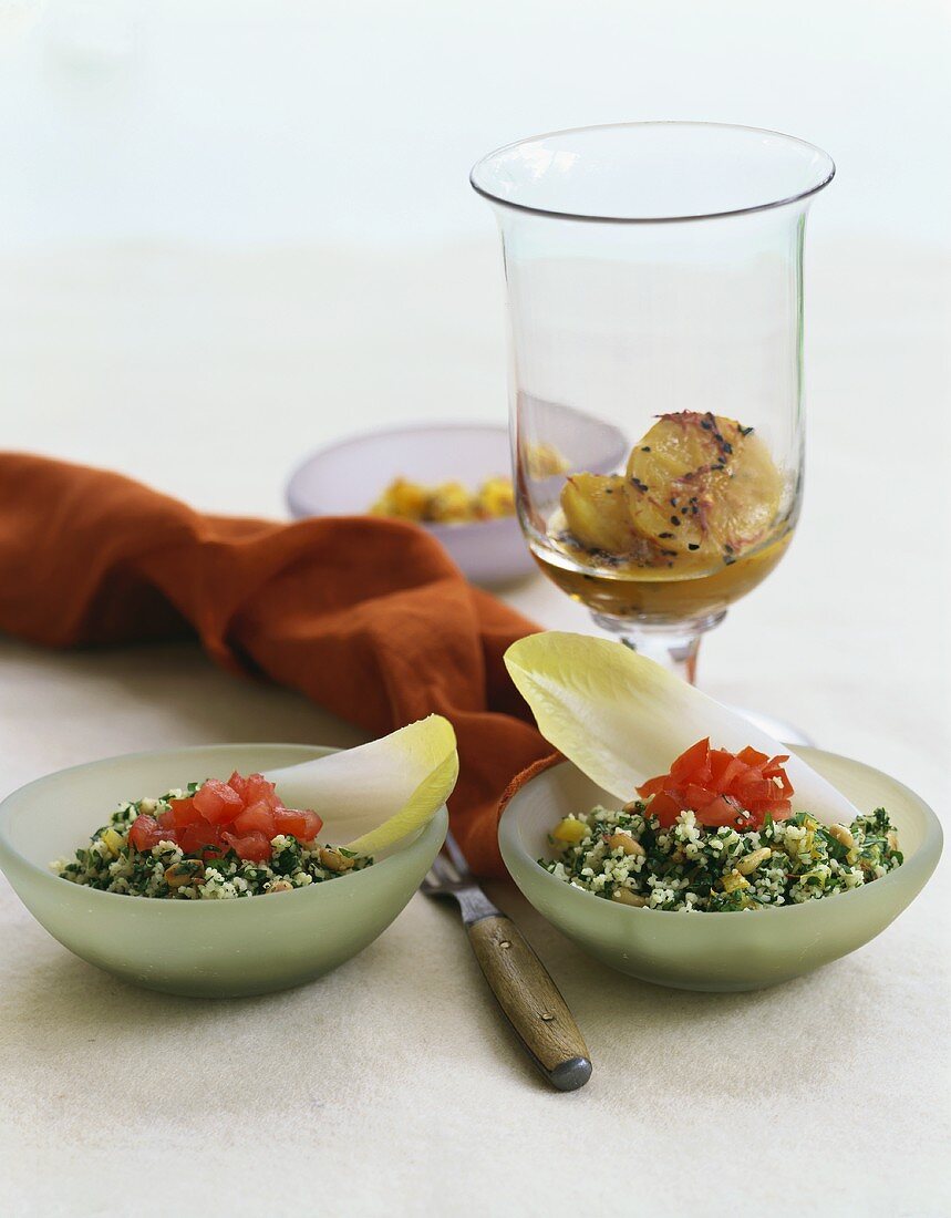 Couscous and parsley salad with pickled lemons