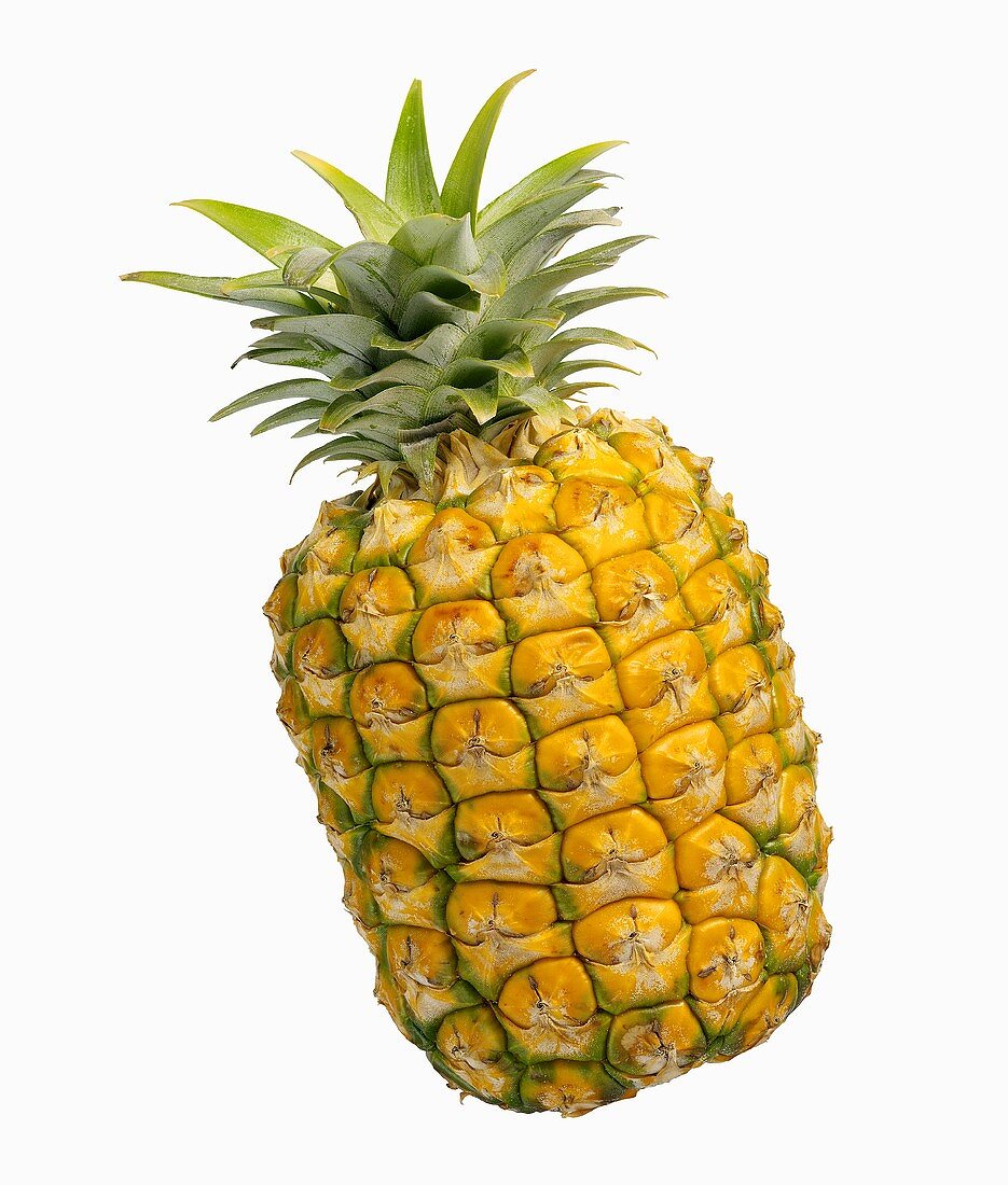 Whole Pineapple on a White Background