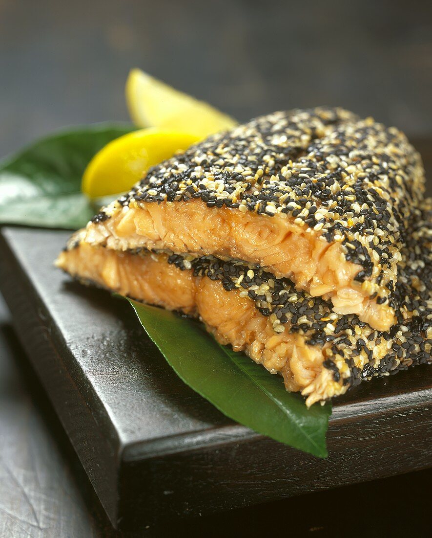 Salmon Fillets with Sesame Seed Crust