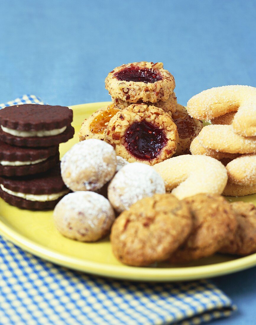 Assorted Cookies on a Plate