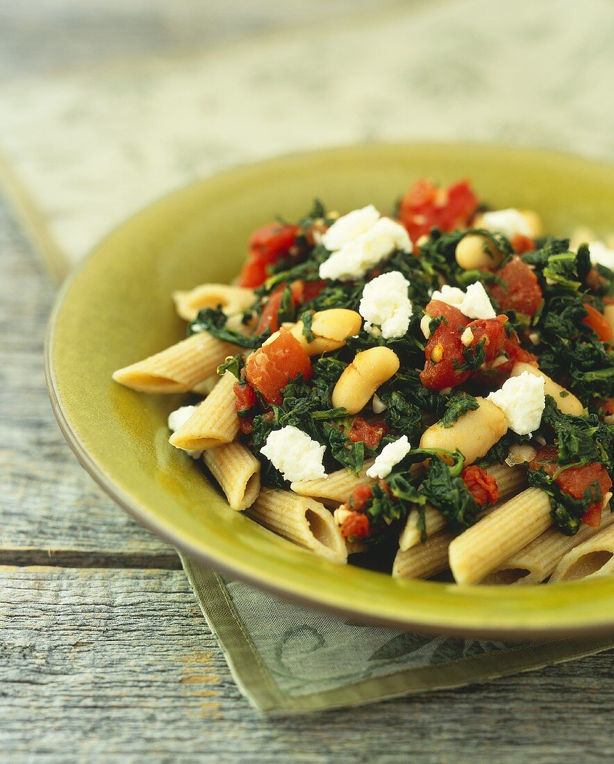 Penne with Feta and Spinach
